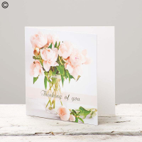 Greetings Card, Thinking of You - This card is perfect to show someone you are thinking of them and will be placed in an envelope to go with your gift. The card is 15cm x 15cm (that's roughly 6 inches square).