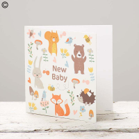 Greetings Card, New Baby - Send your congratulations on the arrival of their beautiful new baby! Your card will be placed in an envelope to go with your gift. The card is 15cm x 15cm