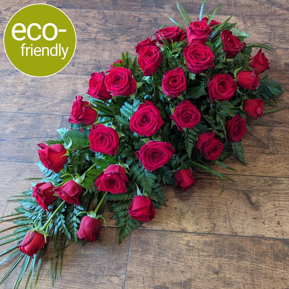 Eco-Funeral Red Rose Spray